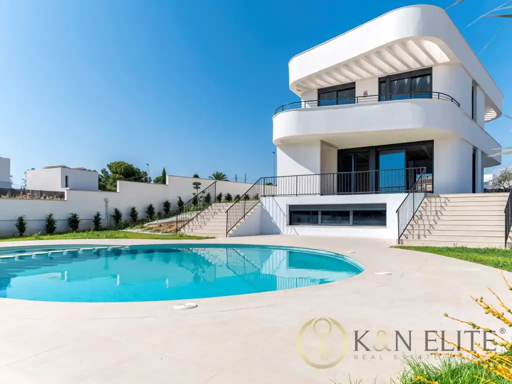 Exterior view of Houses for sale in Sant Joan d'Alacant  with Air Conditioner, Private garden and Terrace