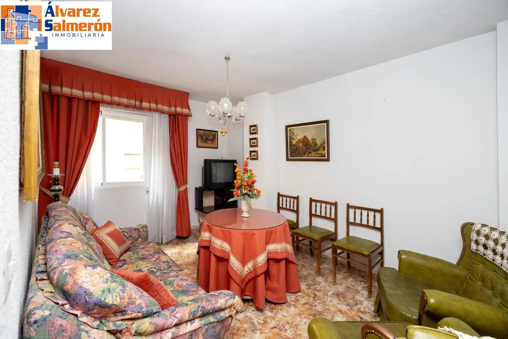 Living room of Flat for sale in Granada  with Terrace and Furnished