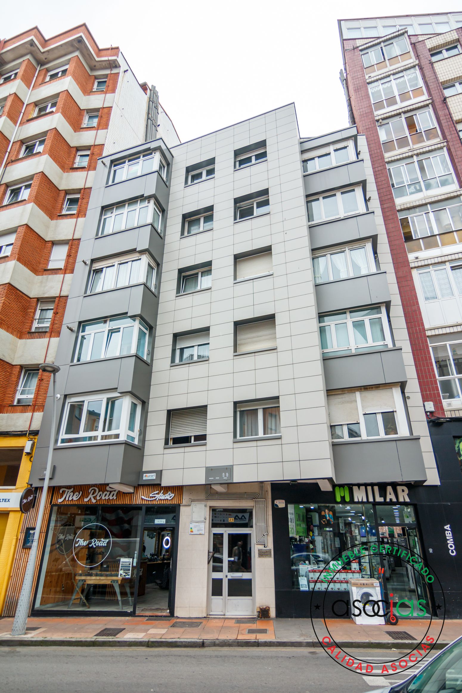 Vista exterior de Piso en venta en Gijón  con Calefacción, Parquet y Terraza