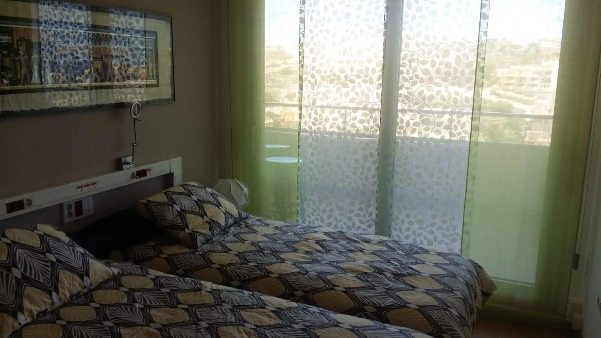 Schlafzimmer von Wohnung zur Miete in Cullera mit Klimaanlage, Terrasse und Möbliert