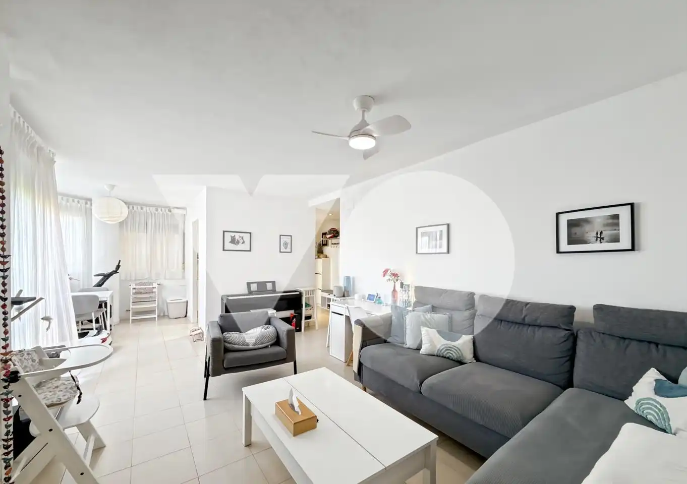 Sala de estar de Piso en venta en  Madrid Capital con Aire acondicionado