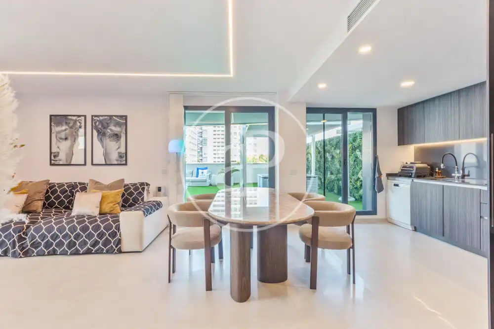 Esszimmer von Wohnung zum Verkauf in Valencia mit Klimaanlage, Heizung und Privatgarten