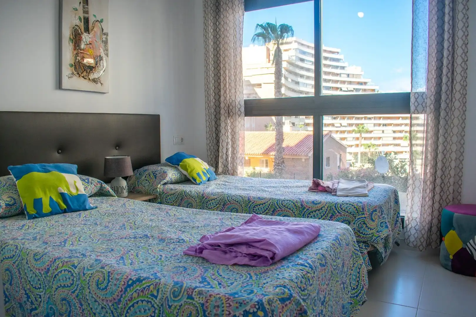 Dormitori de Apartament en venda en Calpe / Calp amb Terrassa, Moblat i Piscina comunitària