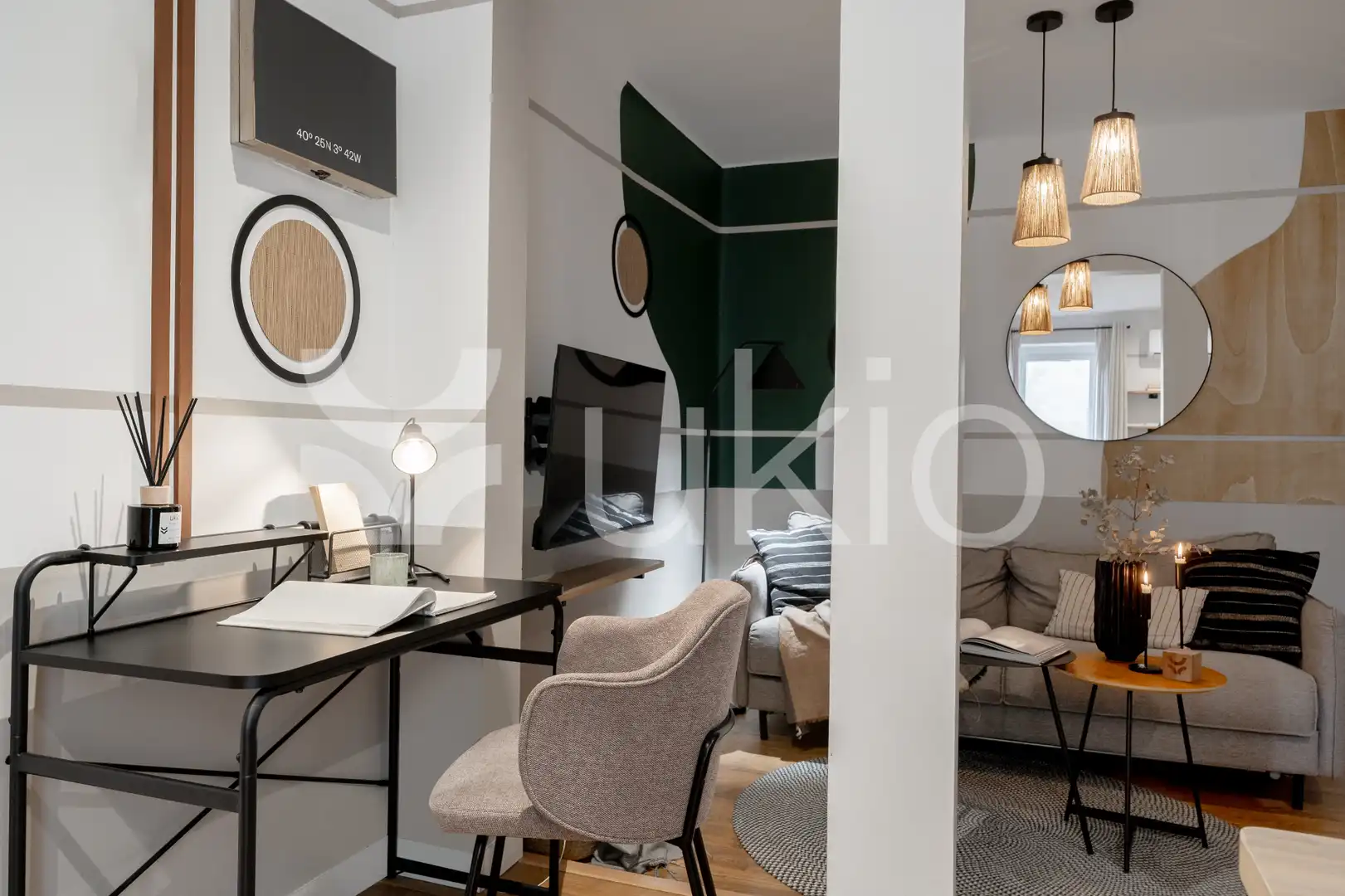 Sala d'estar de Apartament de lloguer en Madrid amb Aire condicionat, Calefacció i Moblat