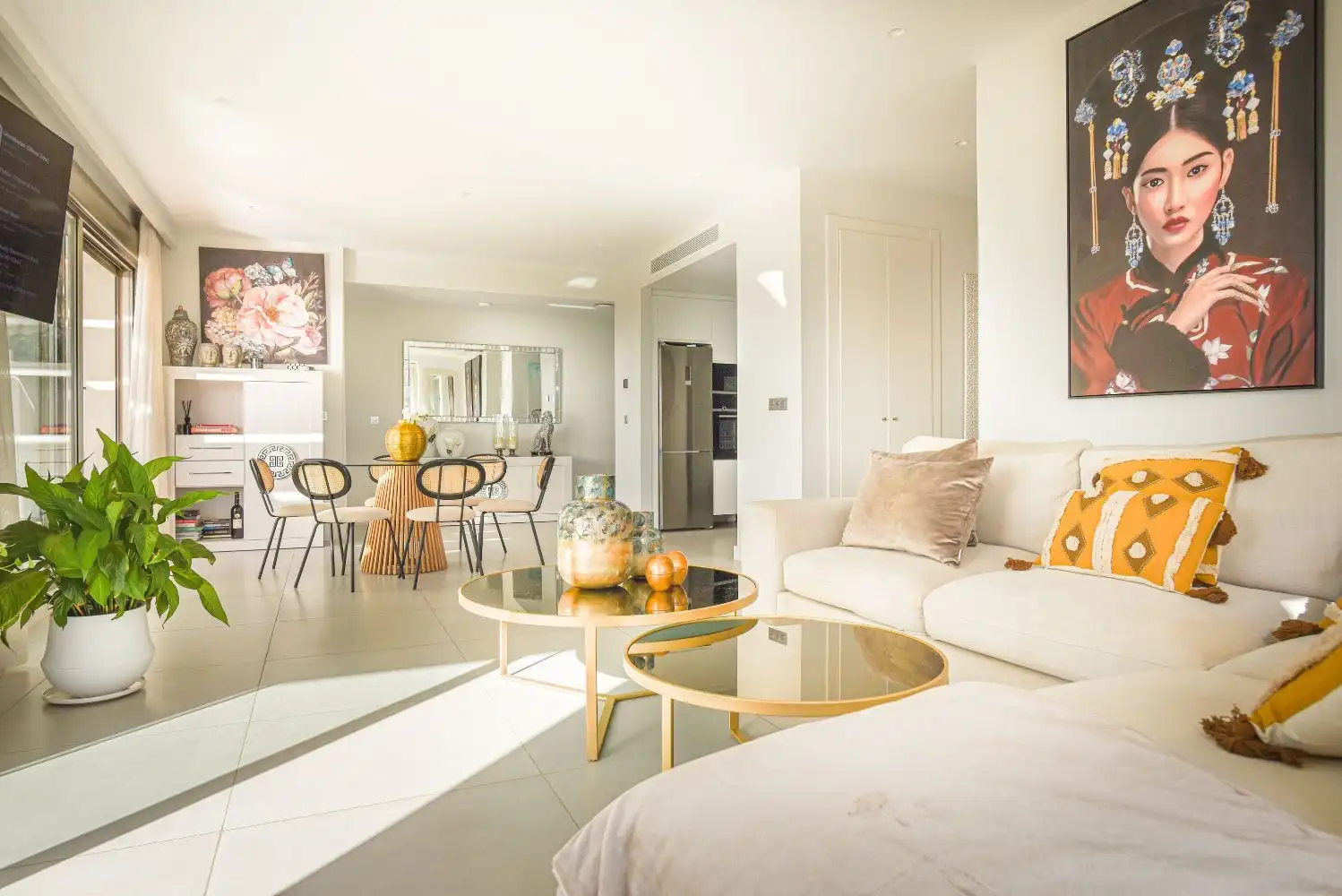 Wohnzimmer von Wohnungen zum Verkauf in Marbella mit Klimaanlage, Möbliert und Ofen