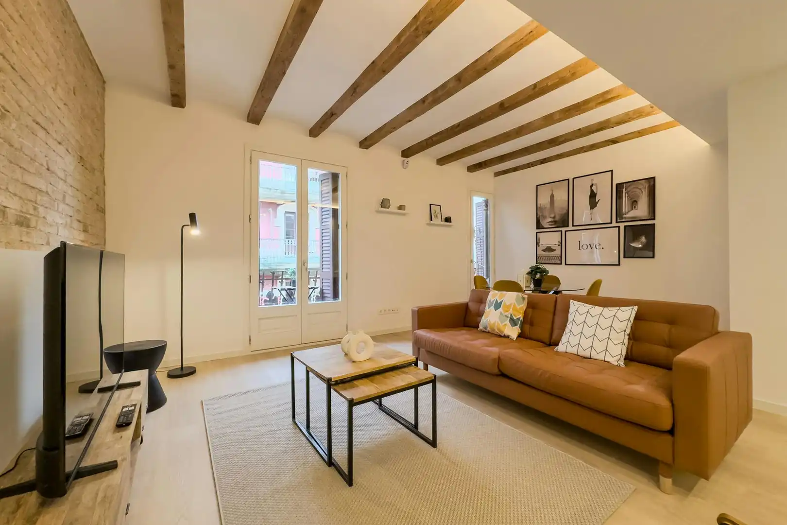 Living room of Flat for rent in Barcelona  with Air Conditioner, Furnished and Washing machine