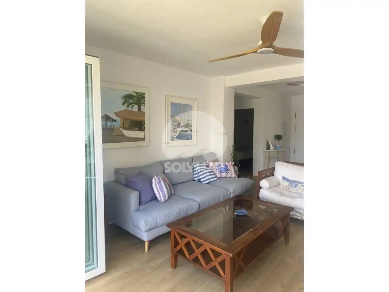 Living room of Flat for rent in Vélez-Málaga  with Air Conditioner, Furnished and Balcony