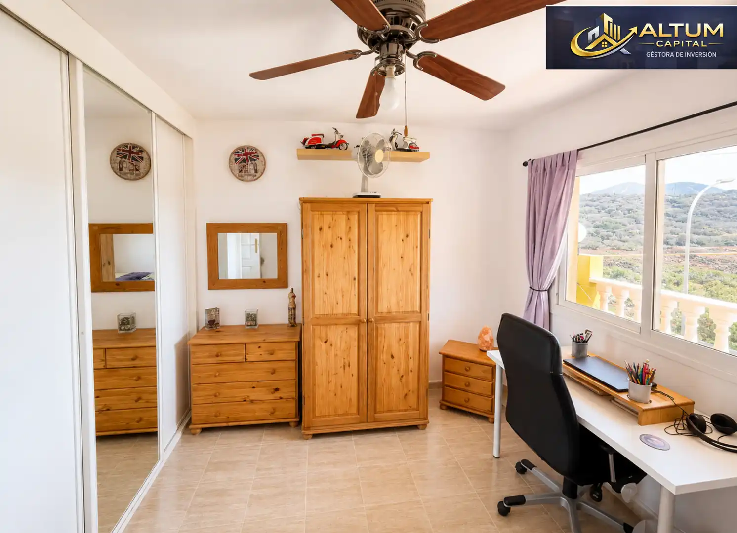 Bedroom of Flat for sale in Arona  with Furnished, Washing machine and Microwave