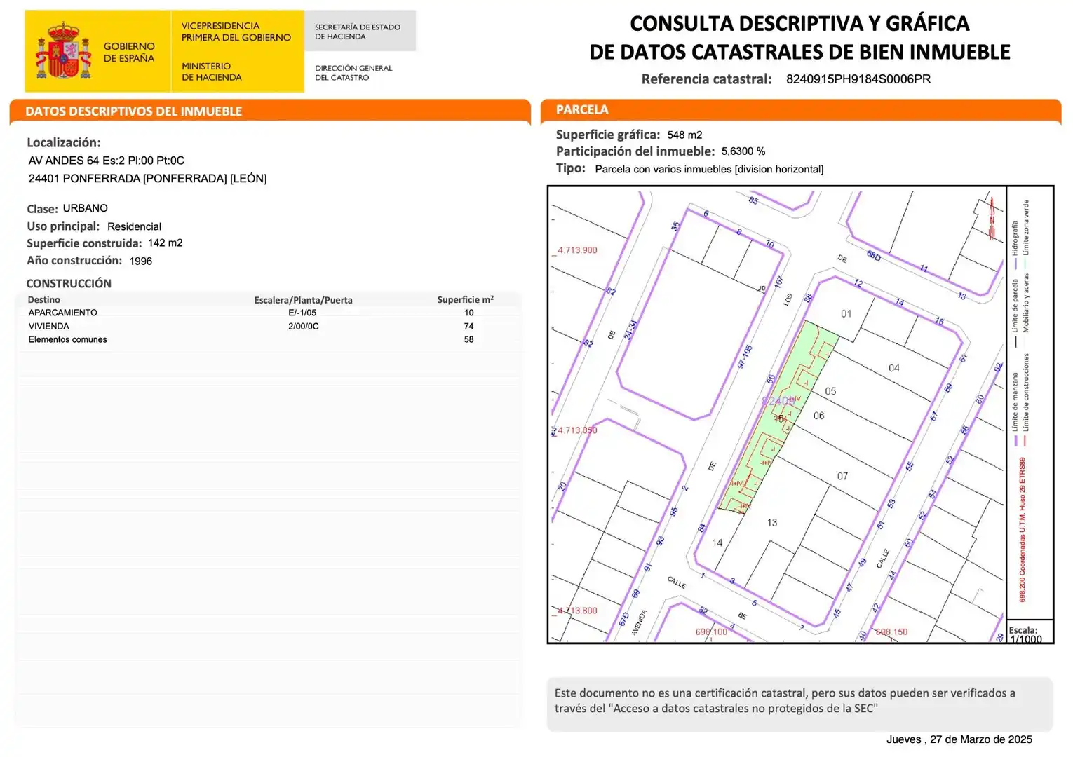 Außenansicht von Maisonette zum Verkauf in Ponferrada mit Heizung und Abstellraum