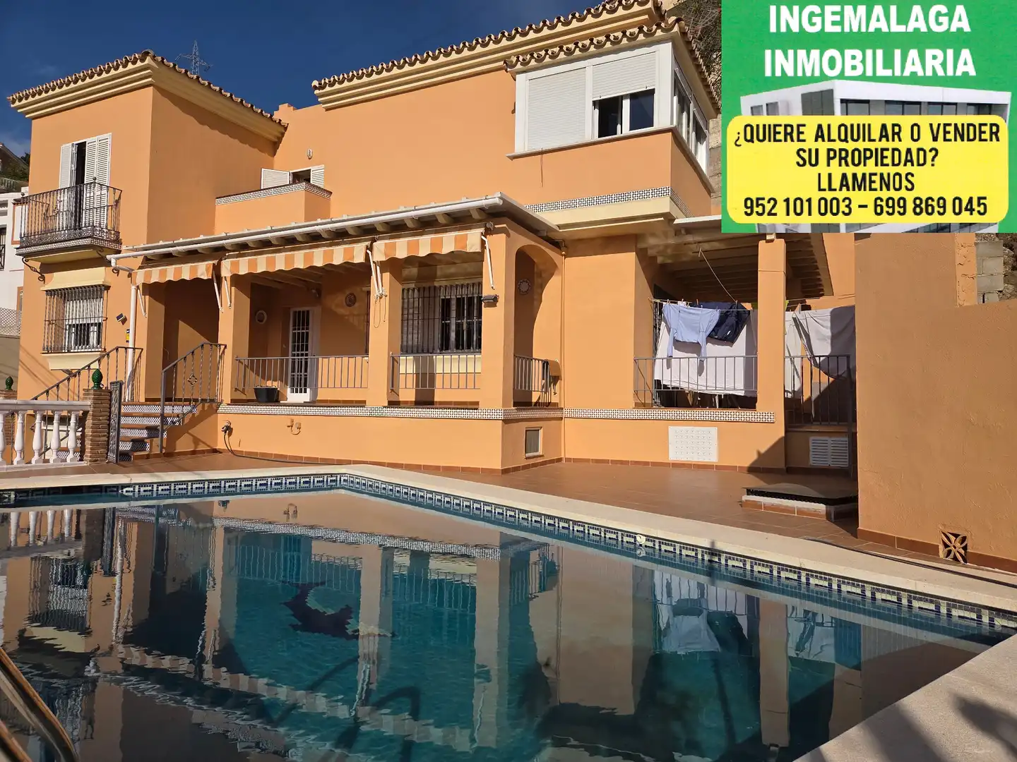 Piscina de Casa o xalet en venda en Málaga Capital amb Aire condicionat, Jardí privat i Terrassa