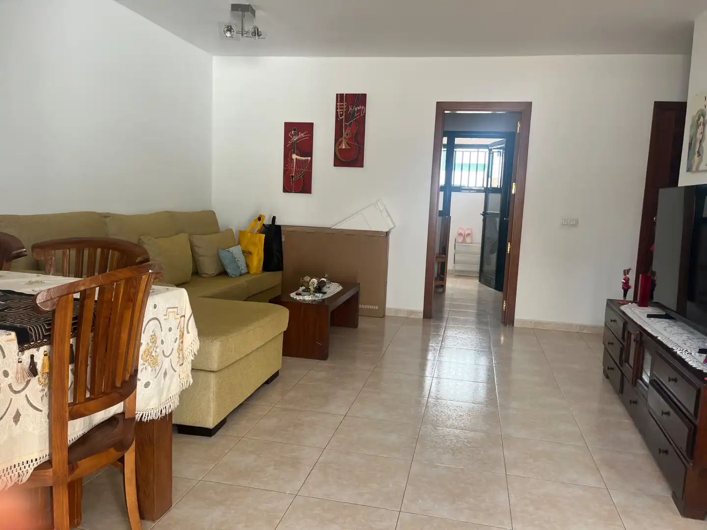 Sala de estar de Casa adosada en venta en Yaiza con Terraza, Amueblado y Horno