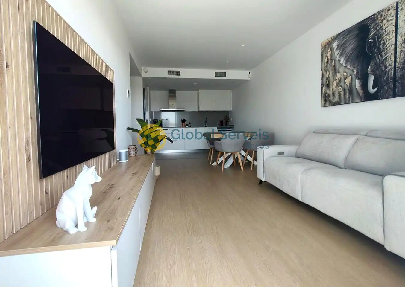 Sala de estar de Ático en venta en Abrera con Aire acondicionado, Parquet y Terraza