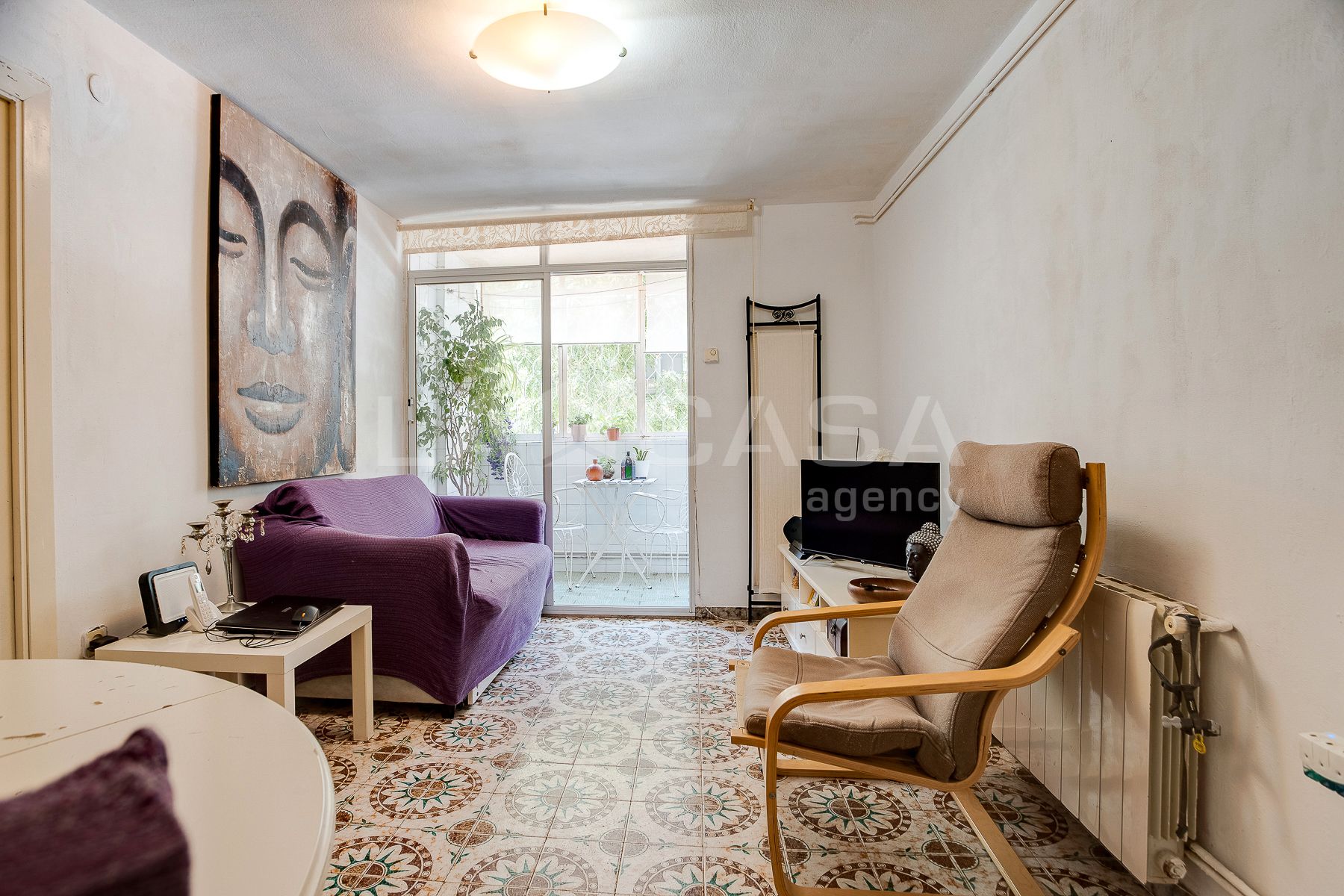 Sala d'estar de Pis en venda en  Barcelona Capital amb Balcó