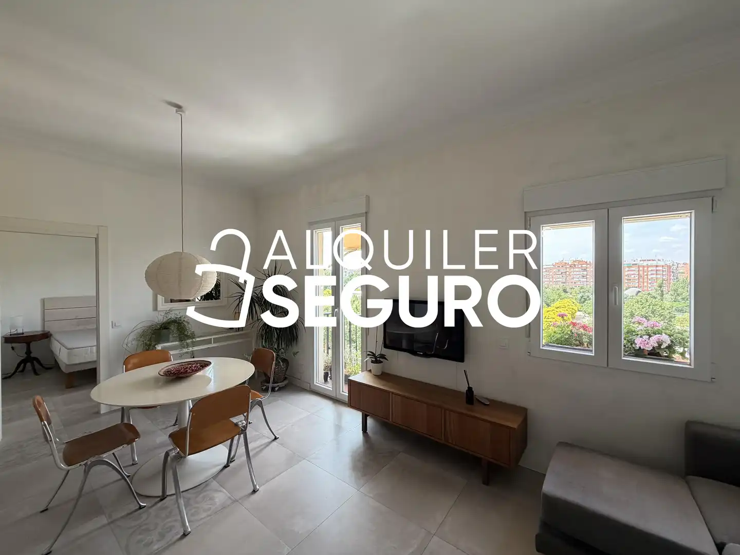 Wohnzimmer von Wohnung zur Miete in Madrid mit Klimaanlage, Heizung und Möbliert