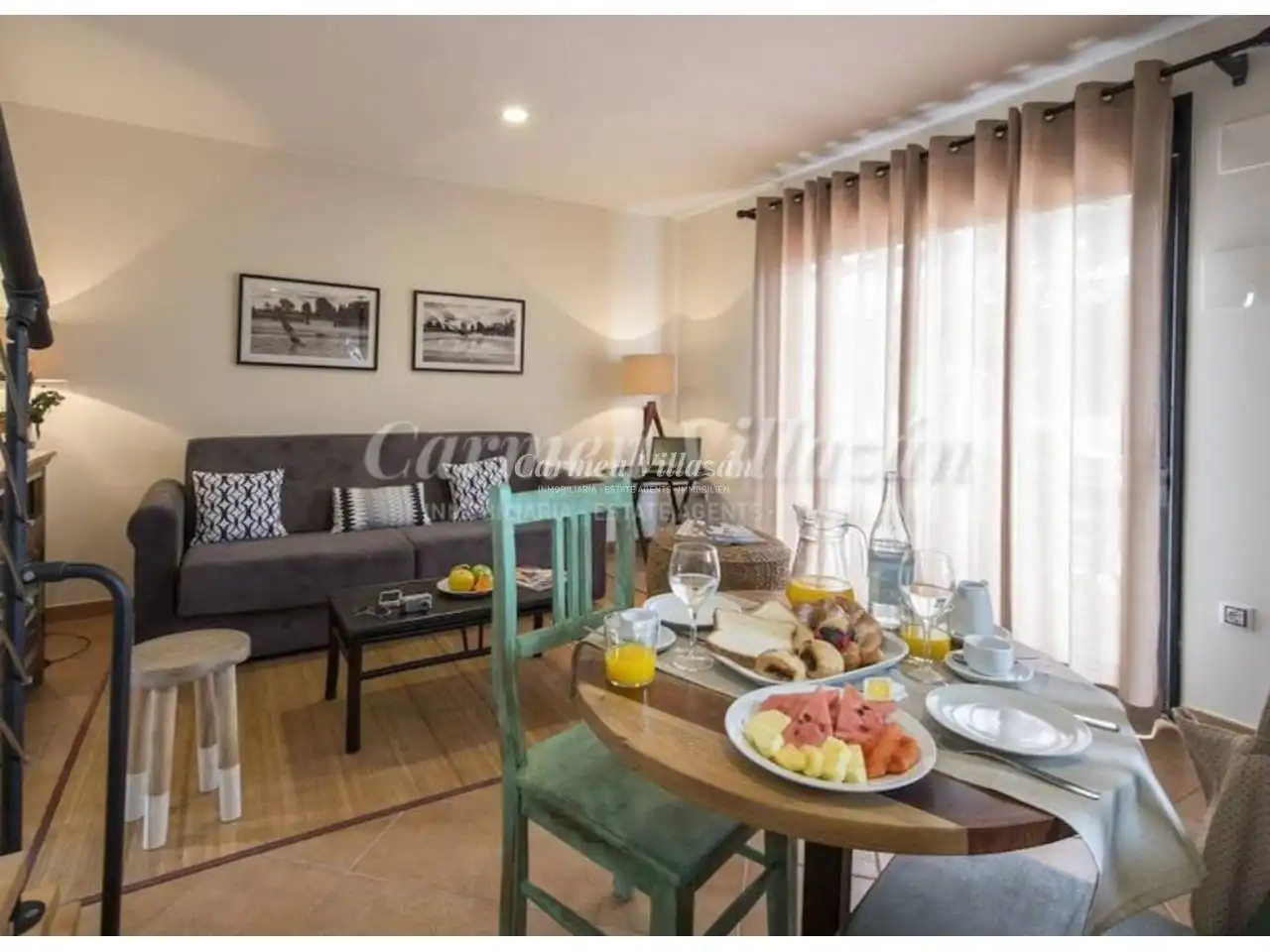 Sala de estar de Dúplex en venta en La Oliva con Terraza, Balcón y Piscina comunitaria