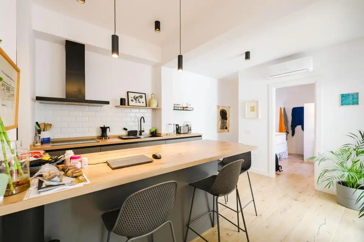 Cocina de Casa adosada en venta en Málaga con Aire acondicionado, Calefacción y Jardín privado