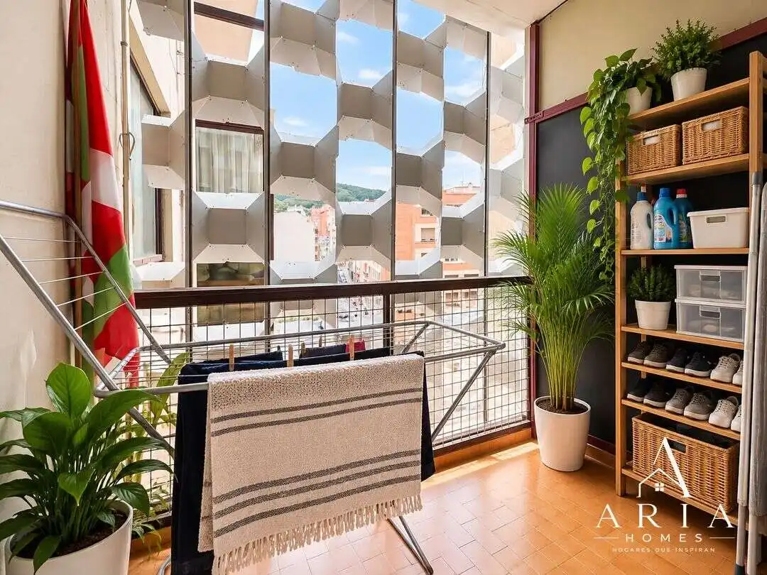 Balcony of Flat for sale in Bilbao   with Heating, Terrace and Furnished