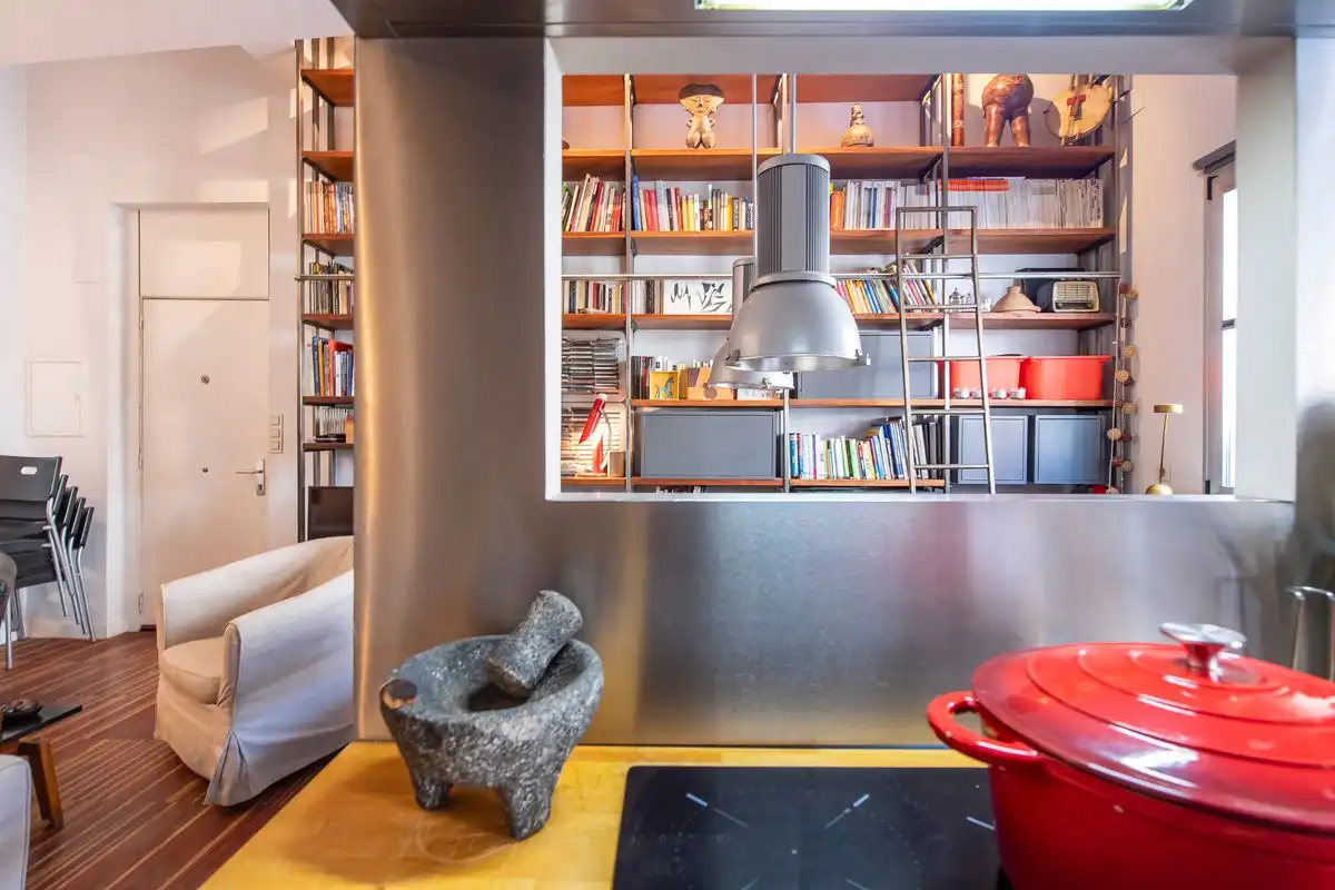 Wohnzimmer von Loft zum Verkauf in Madrid mit Heizung, Privatgarten und Möbliert