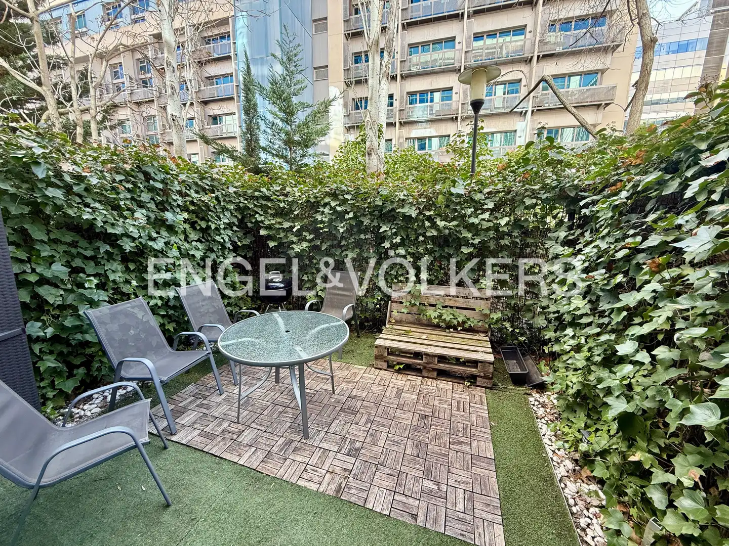 Terrasse von Maisonette zur Miete in Madrid mit Klimaanlage, Heizung und Privatgarten