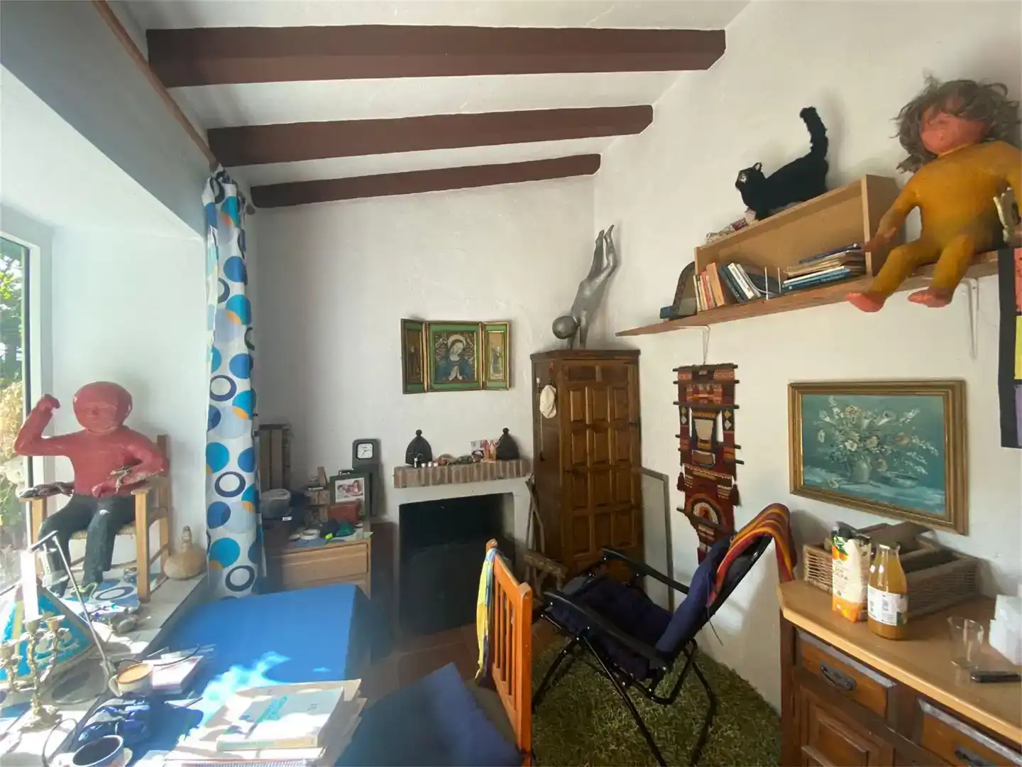 Sala de estar de Finca rústica en venta en Arenas, Málaga