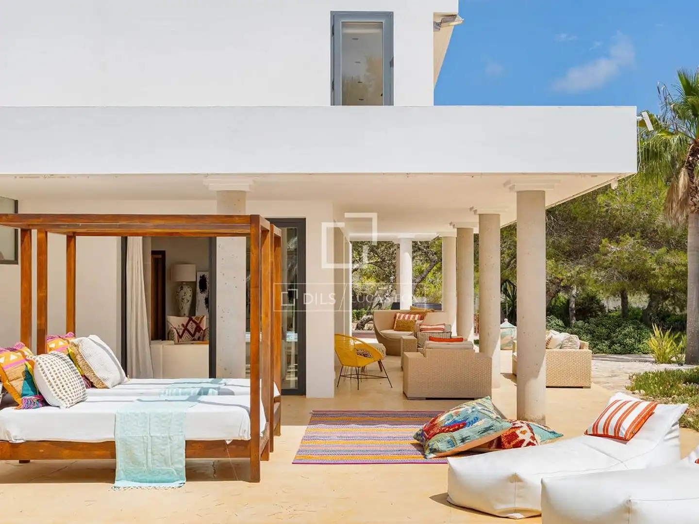 Terraza de Casa o chalet de alquiler en Formentera con Aire acondicionado, Jardín privado y Terraza