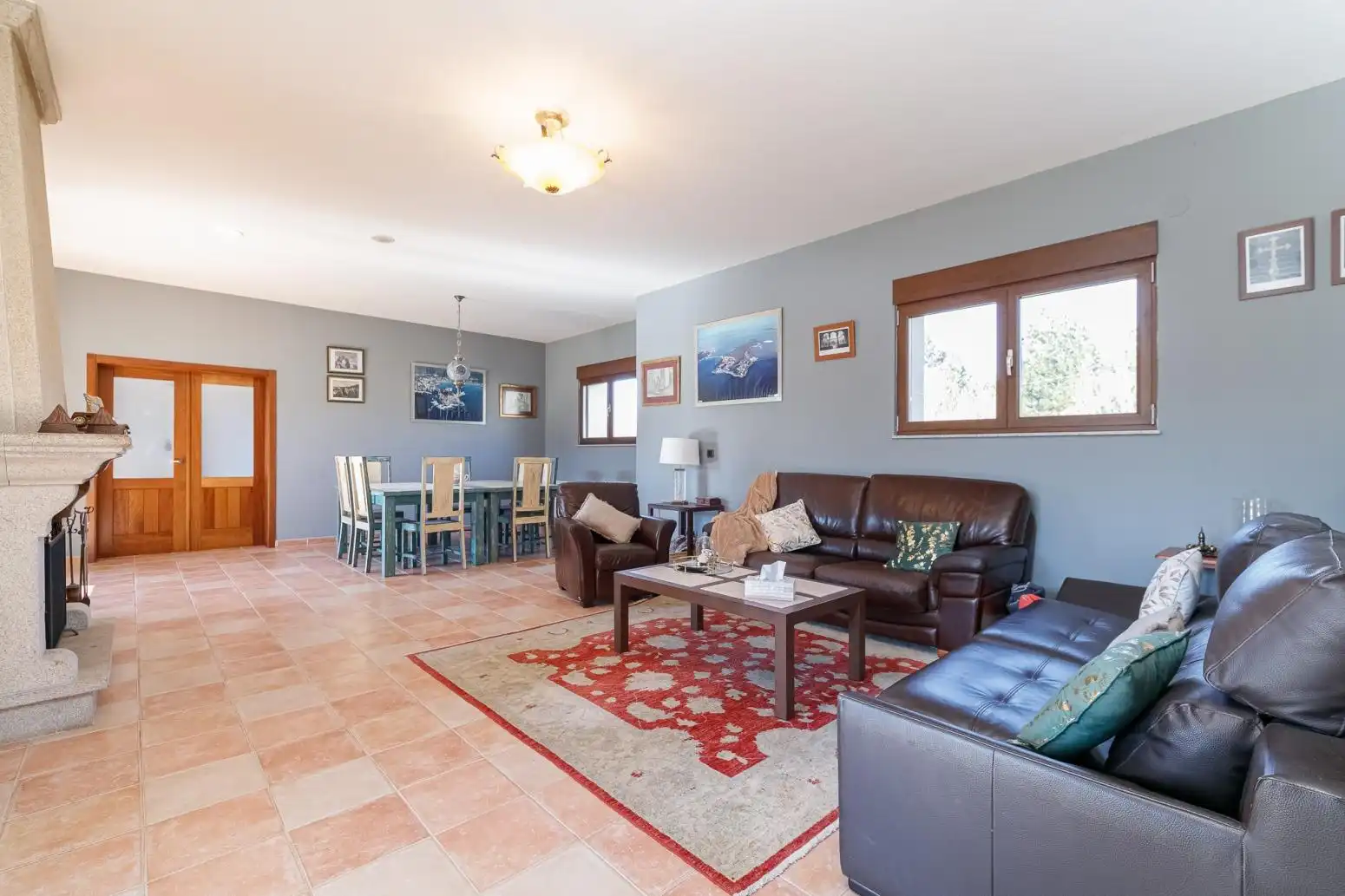 Living room of Houses for sale in Friol  with Heating, Private garden and Furnished