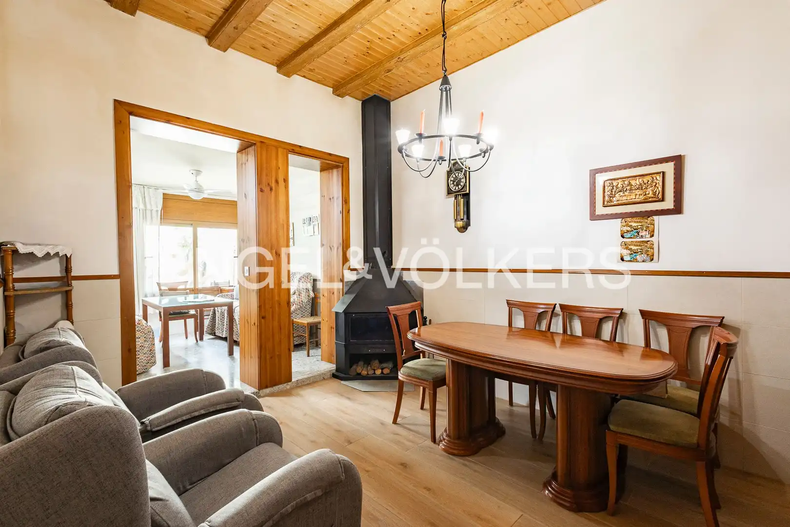 Dining room of Houses for sale in Santa Coloma de Cervelló  with Air Conditioner, Heating and Private garden