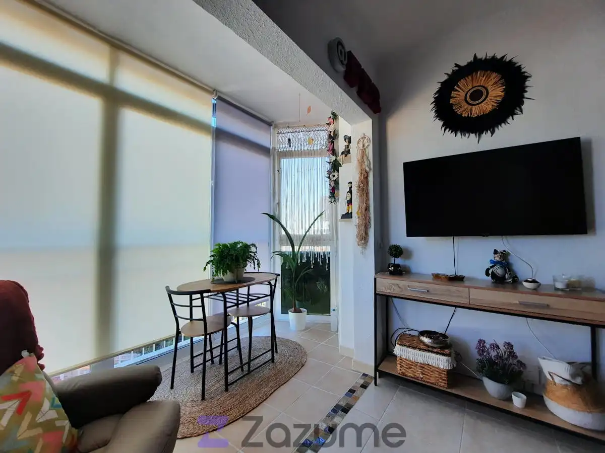 Terrasse von Wohnungen zur Miete in Benalmádena mit Klimaanlage, Heizung und Privatgarten