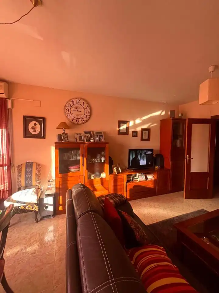 Living room of Flat for sale in Plasencia  with Terrace and Furnished