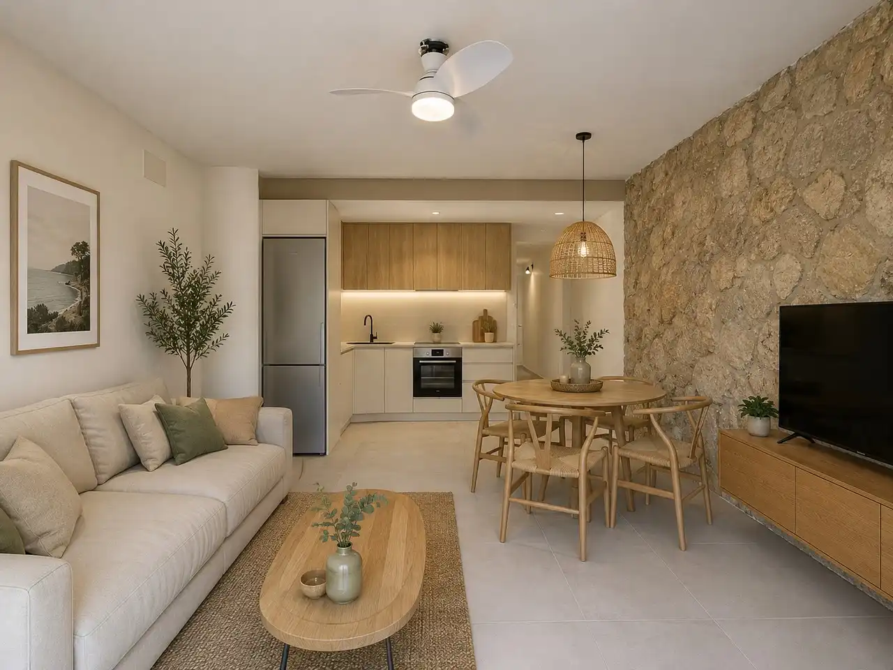 Living room of Apartments for sale in Dénia  with Terrace, Washing machine and Community pool