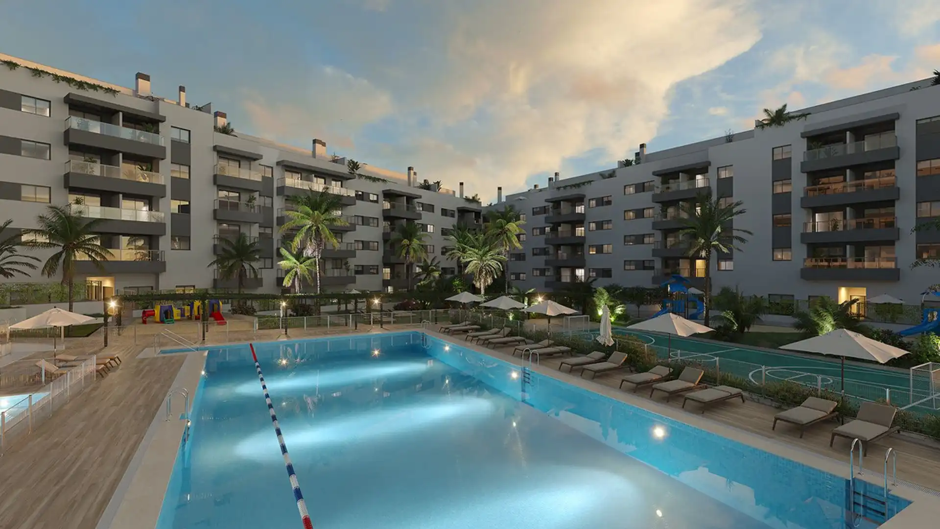 Swimming pool of Planta baja for sale in Benalmádena  with Air Conditioner, Terrace and Community pool