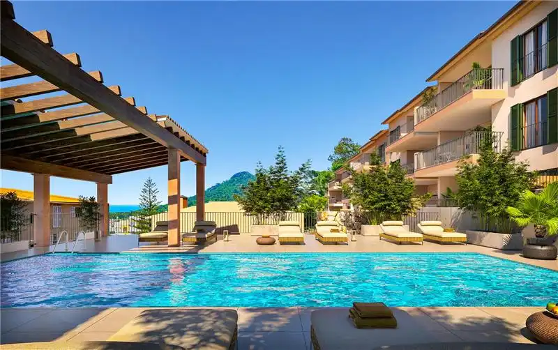 Swimming pool of Flat for sale in Capdepera  with Air Conditioner, Terrace and Community pool