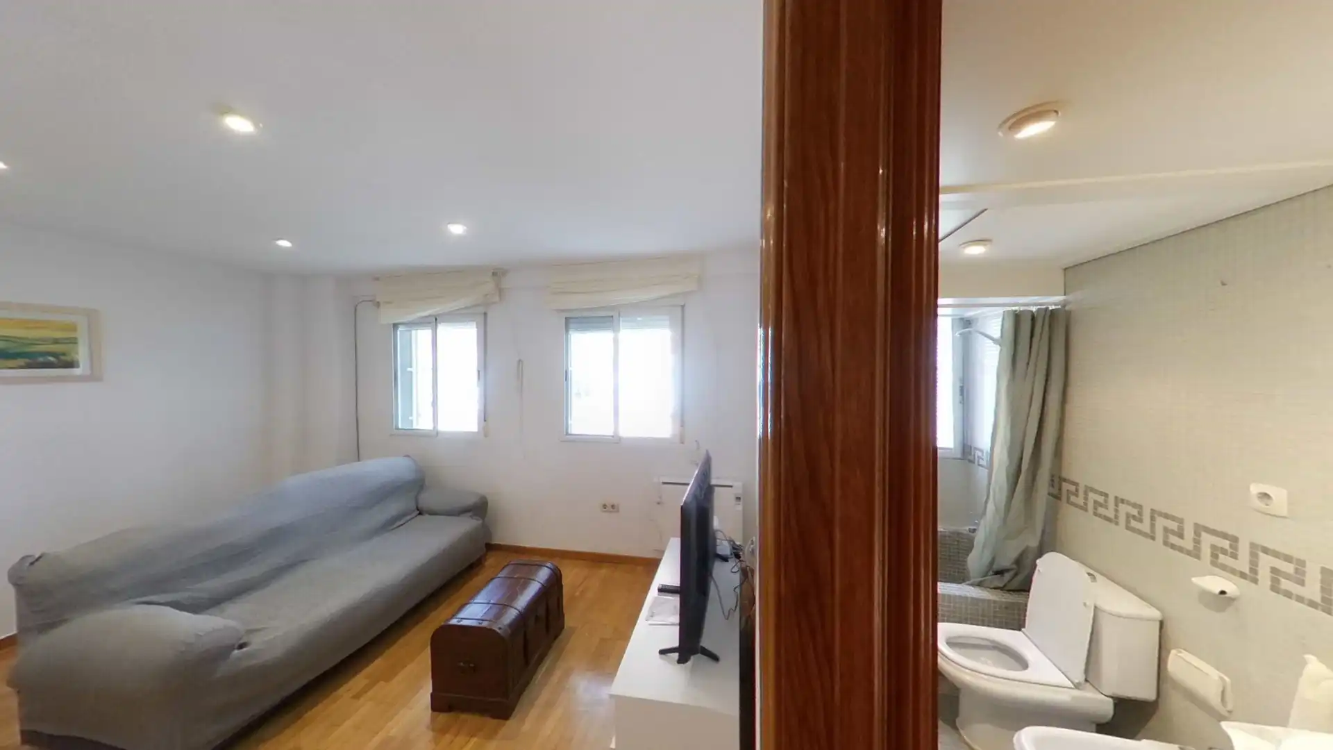 Sala d'estar de Pis de lloguer en  Madrid Capital amb Calefacció i Moblat