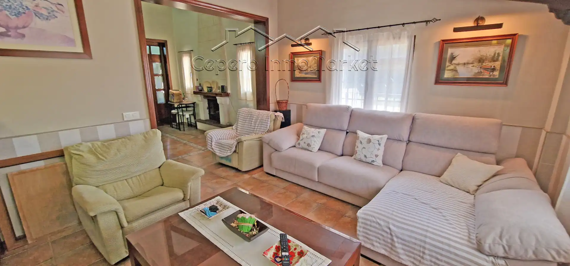 Sala d'estar de Casa o xalet en venda en El Puerto de Santa María amb Aire condicionat, Jardí privat i Piscina