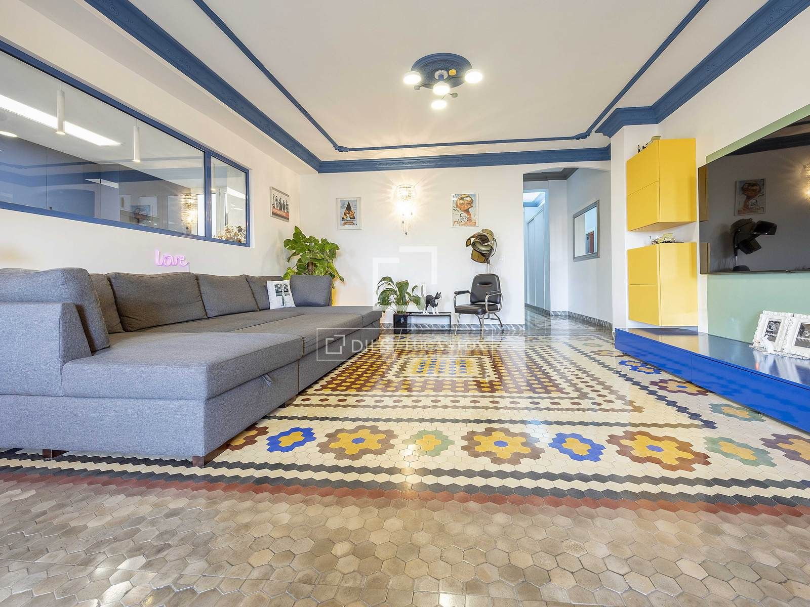 Sala de estar de Piso de alquiler en  Valencia Capital con Aire acondicionado, Terraza y Trastero