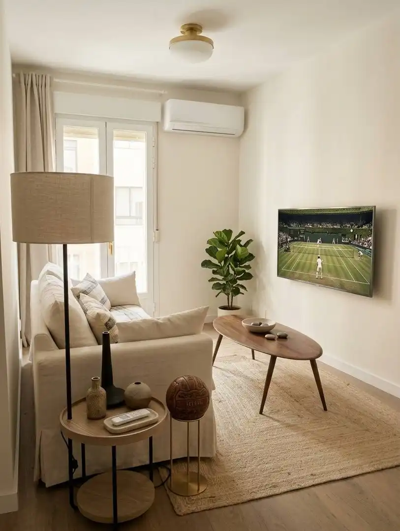 Sala d'estar de Apartament de lloguer en Madrid amb Calefacció, Parquet i Terrassa