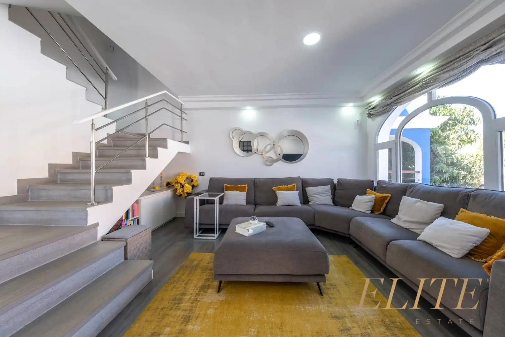 Sala de estar de Casa adosada en venta en San Bartolomé de Tirajana con Aire acondicionado, Jardín privado y Terraza