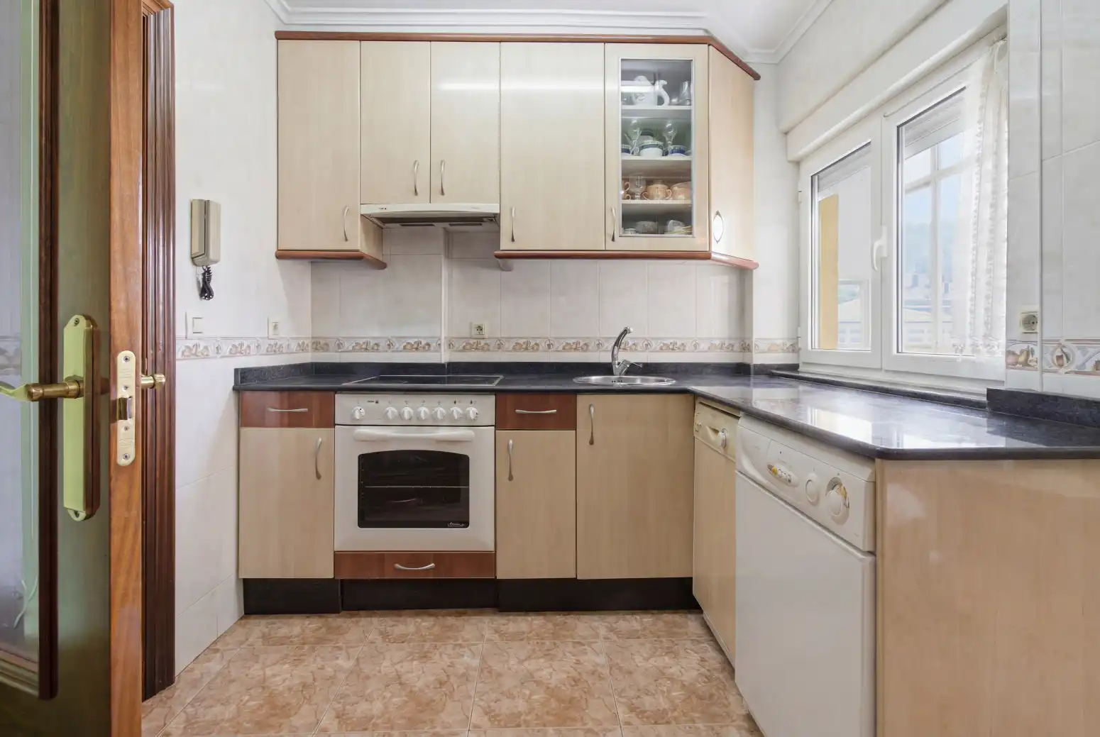 Kitchen of Flat for sale in Castrillón  with Terrace and Furnished