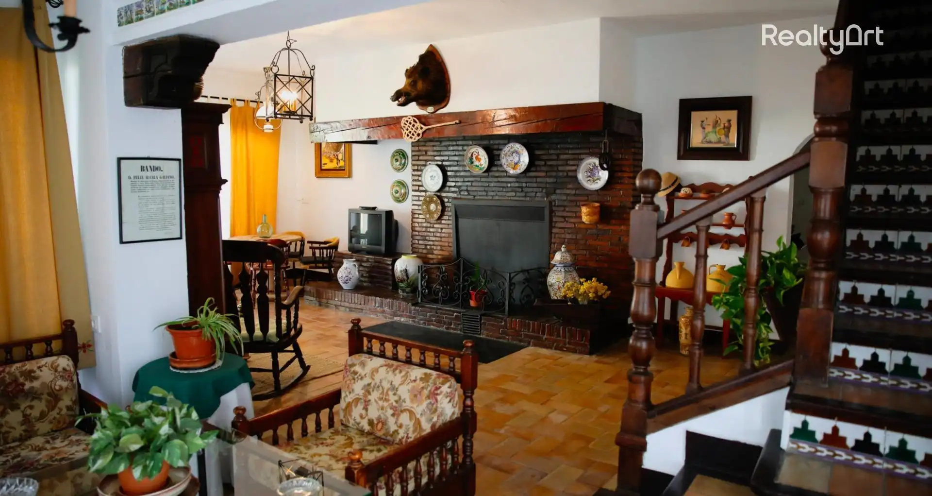 Sala d'estar de Casa o xalet en venda en El Castillo de las Guardas amb Aire condicionat, Calefacció i Jardí privat