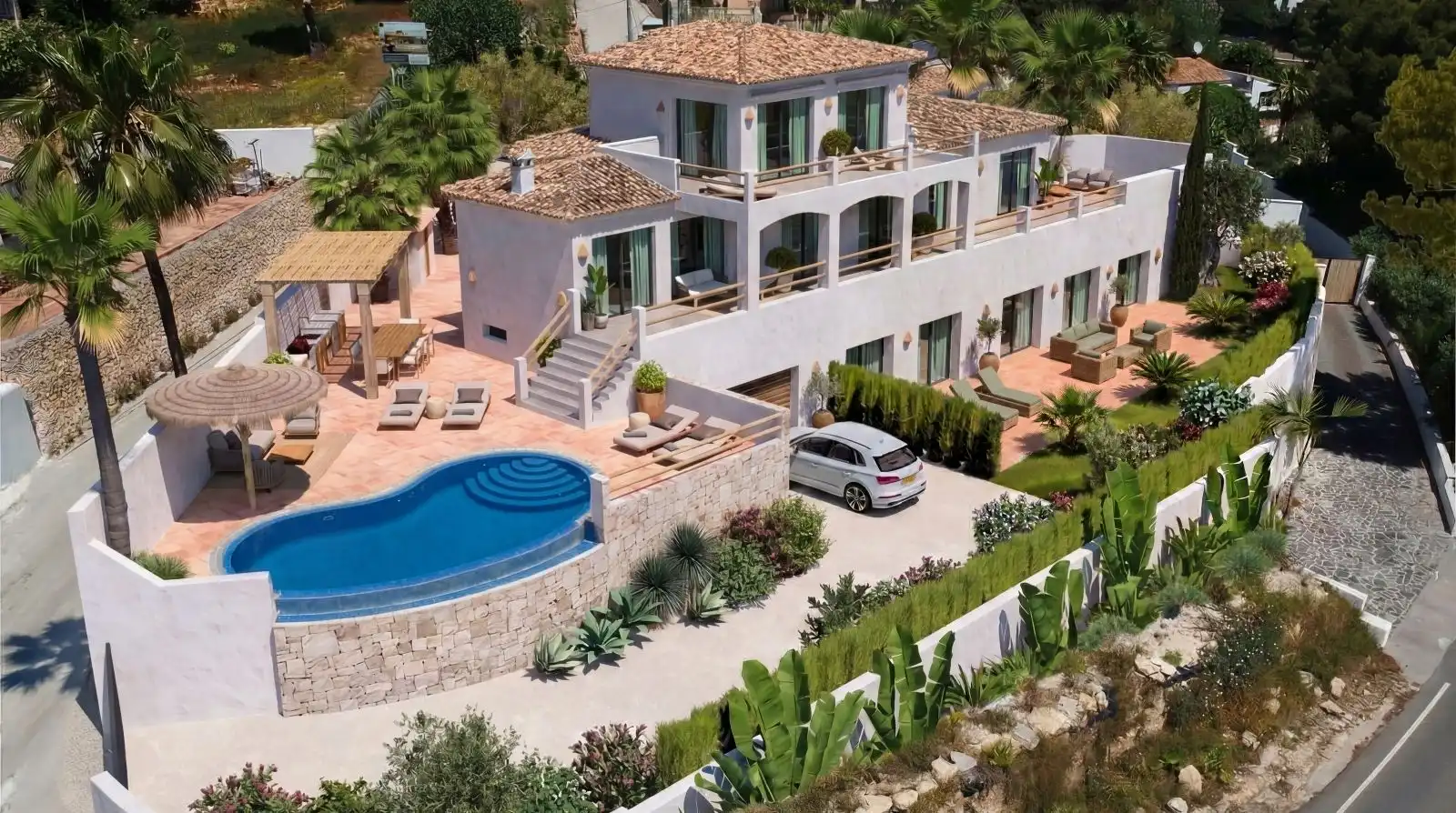 Vista exterior de Casa o xalet en venda en Benissa amb Aire condicionat, Calefacció i Jardí privat