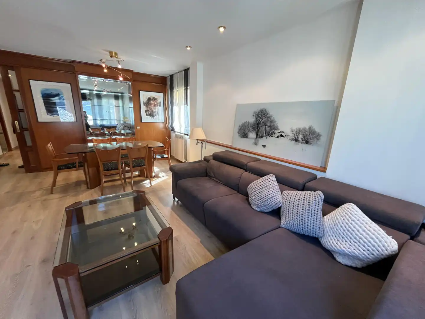 Living room of Flat for rent in Escaldes – Engordany  with Heating, Parquet flooring and Furnished