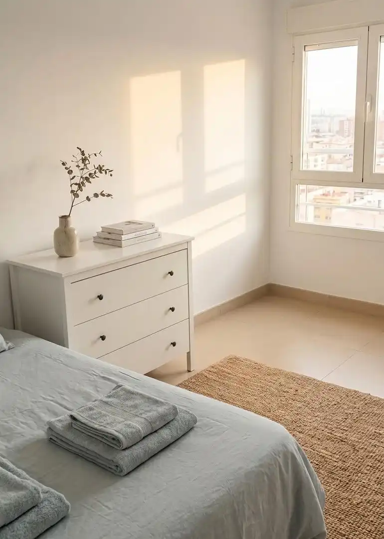 Bedroom of Flat for rent in Málaga  with Air Conditioner, Heating and Terrace