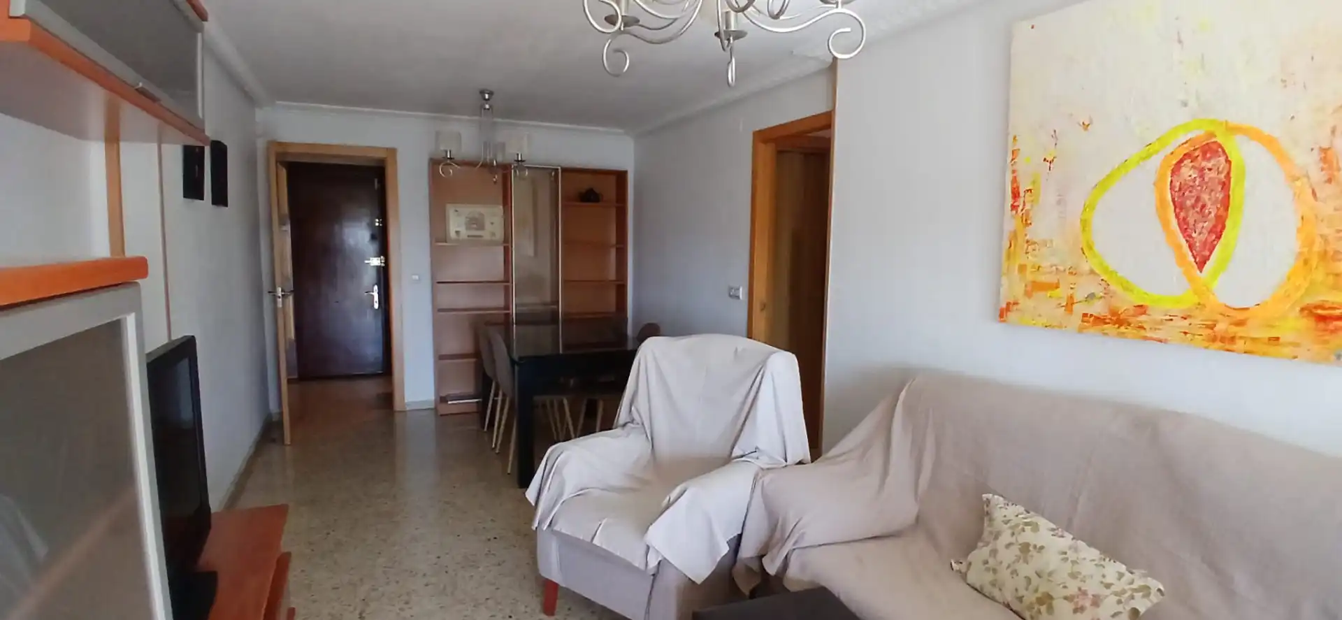 Sala de estar de Piso de alquiler en Sevilla con Aire acondicionado, Amueblado y Lavadora