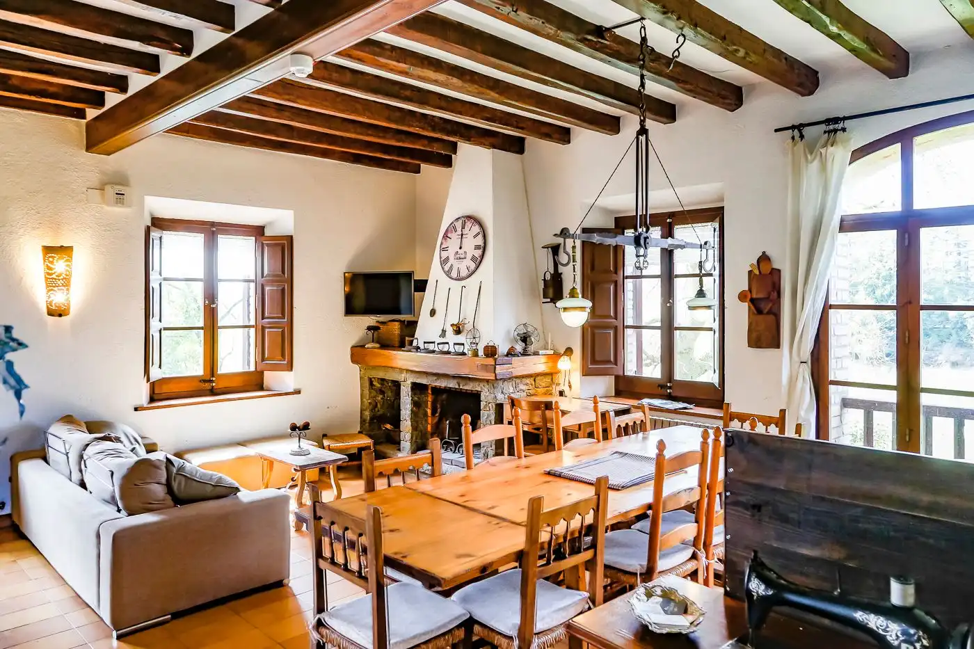 Comedor de Finca rústica en venta en Rupit i Pruit con Jardín privado