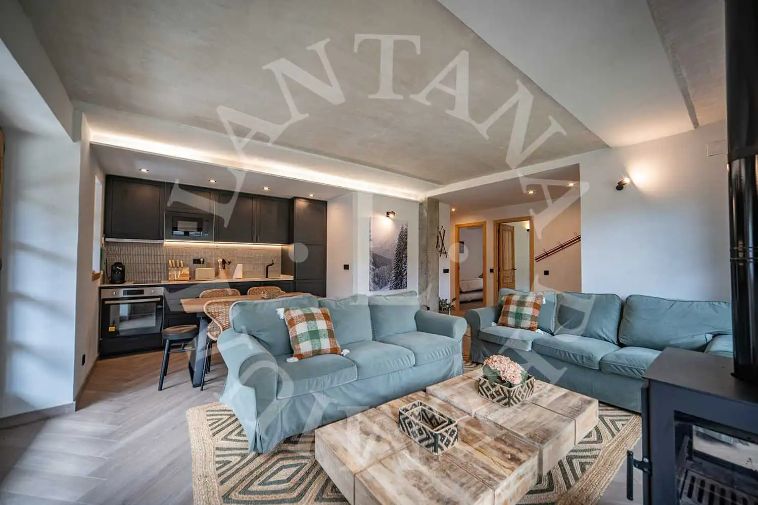 Living room of Flat for sale in Naut Aran  with Heating, Parquet flooring and Furnished