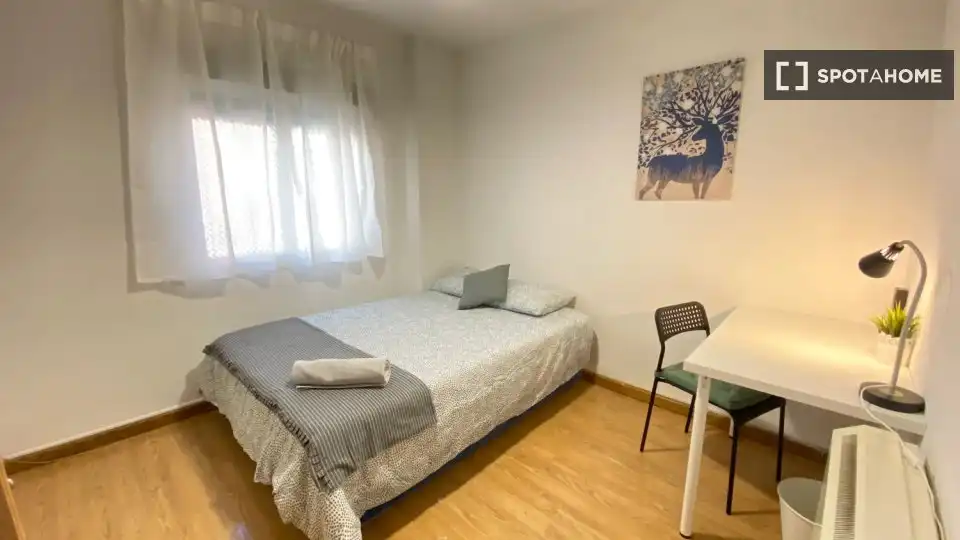 Habitación de Piso de alquiler en Madrid con Aire acondicionado, Calefacción y Amueblado