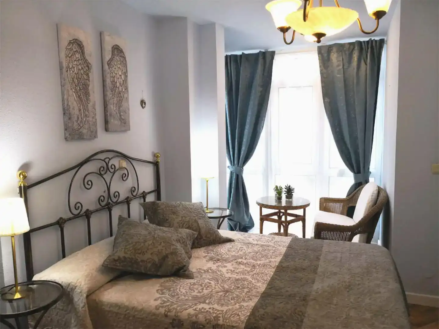 Schlafzimmer von Wohnung zur Miete in Suances mit Privatgarten, Parkett und Abstellraum