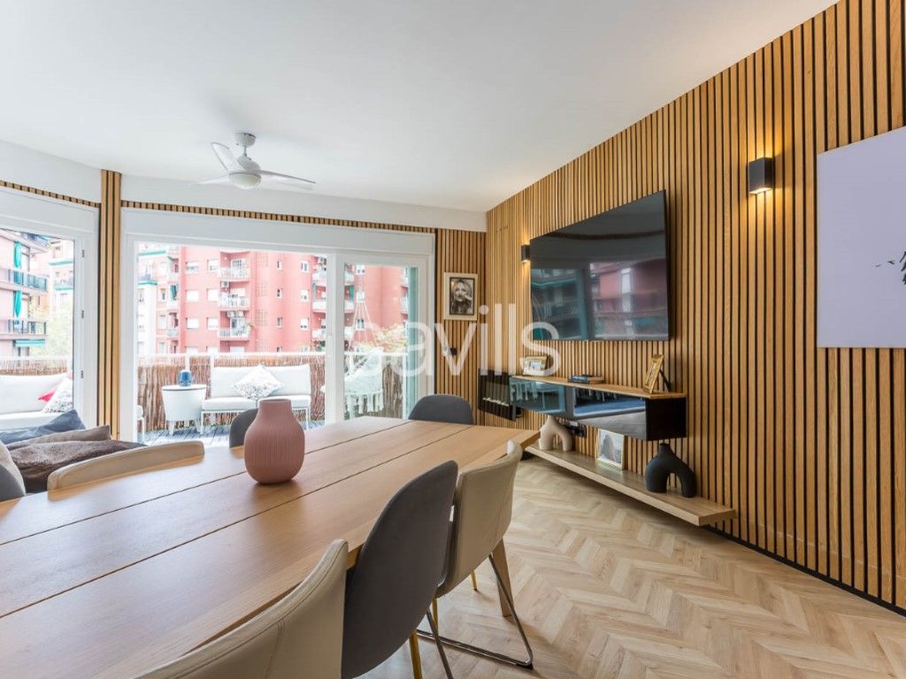 Sala d'estar de Apartament en venda en  Barcelona Capital amb Aire condicionat, Calefacció i Terrassa