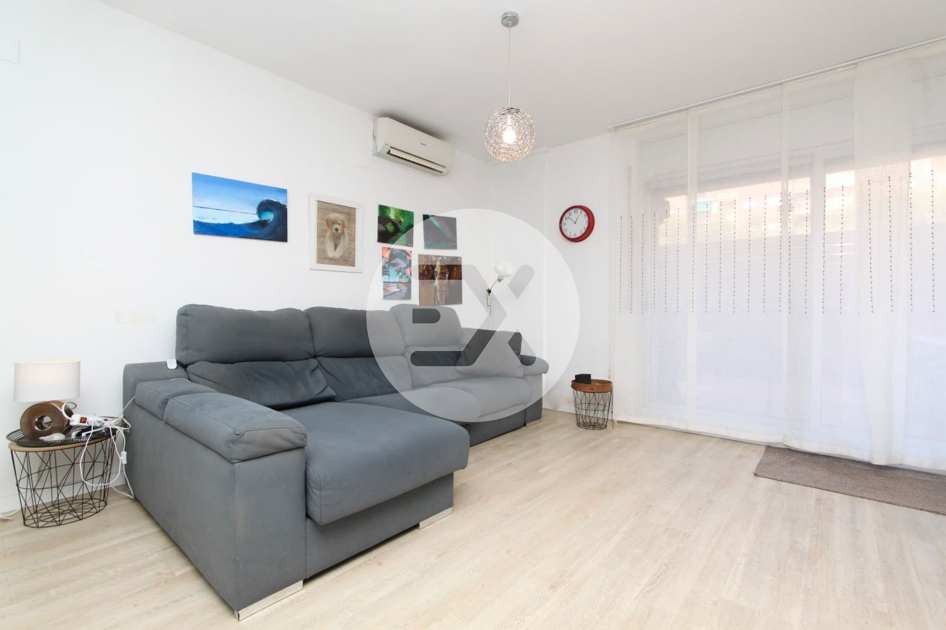 Living room of Flat for sale in Castelldefels  with Air Conditioner, Parquet flooring and Terrace