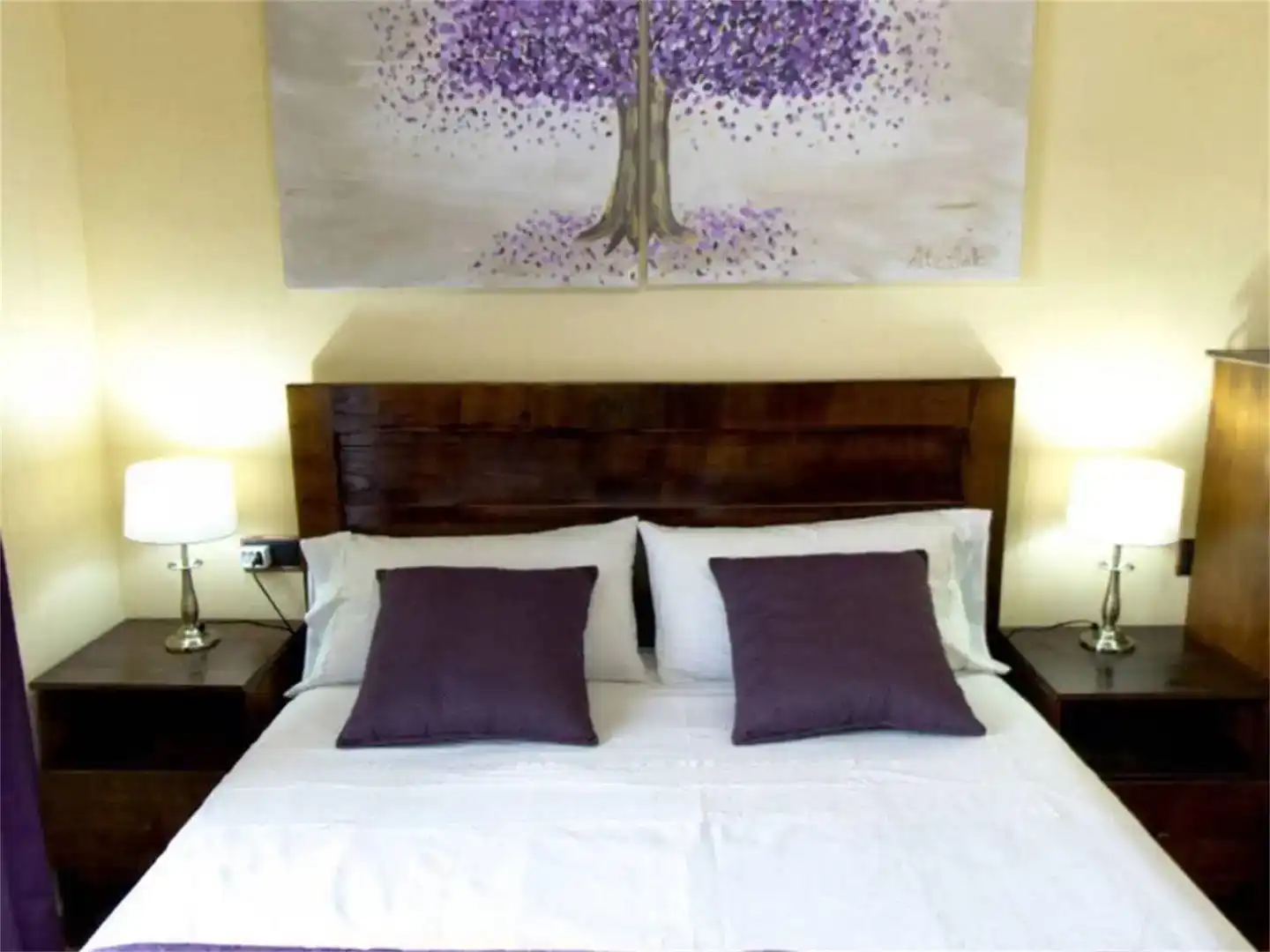 Schlafzimmer von Country house zur Miete in Benamocarra mit Klimaanlage und Schwimmbad
